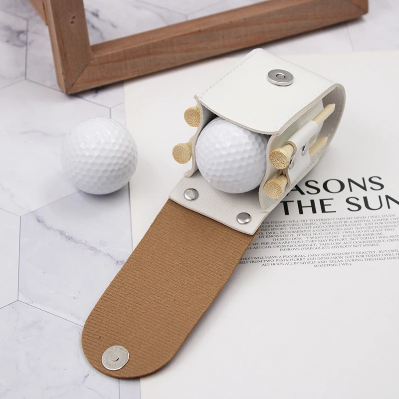 Golf Ball Bag Practical Portable Golf Ball Case Waist Holder Bag Hook Clip Holding Balls Tees Storage Pouch