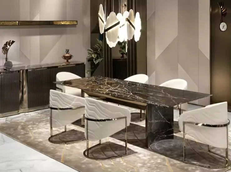 & Elegant Stainless Steel Chair  Modern Design Hot Sell Rust-Resistant High-Durability for Dining Office & Outdoor Spaces