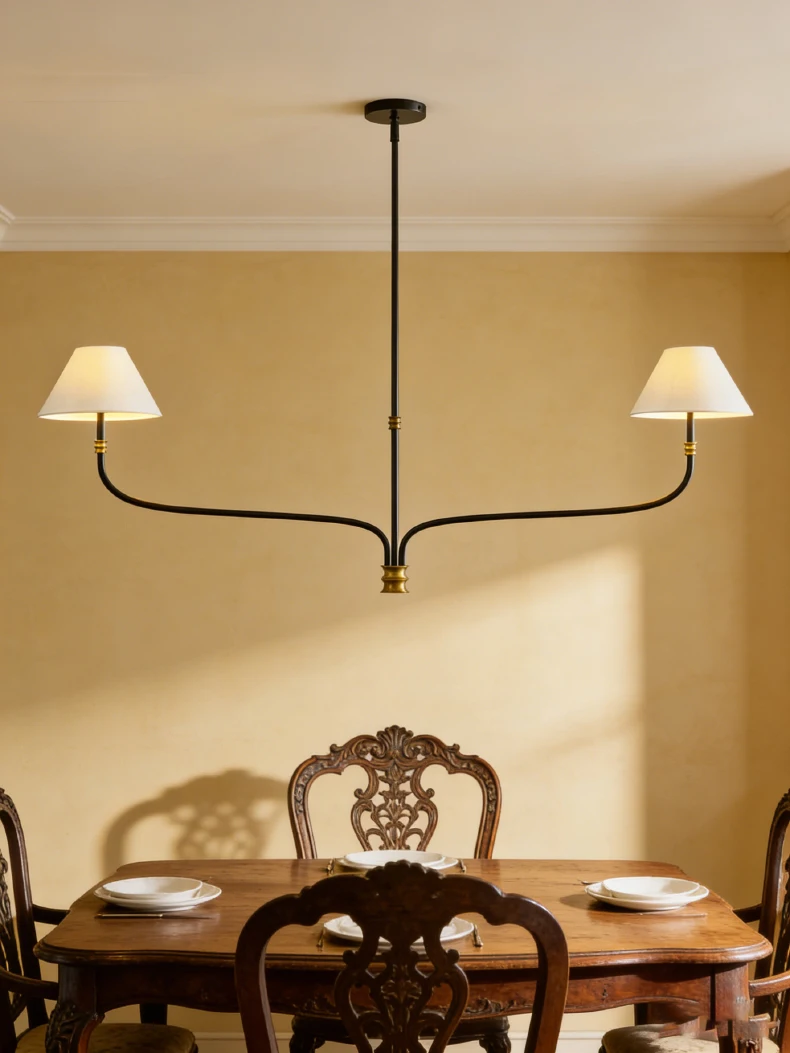 2 3 6 8 10 Lights White Lampshade Black Metal