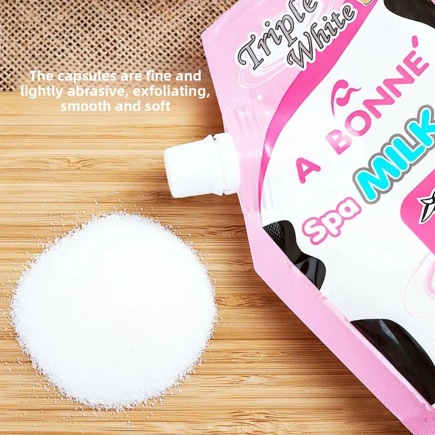 ملح استحمام للتنظيف والتقشير من BONNE SPA 350 جرام ملح استحمام مقشر حليب ليمون زبادي جل استحمام تايلاندي