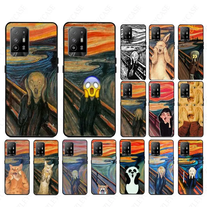 funda Scream by Munch soft shell Phone cover For OPPO A94 A74 A9 A5 A53 A73 2020 A57 A76 A96 4G A54 A78 A95 A98 A72 Cases coque