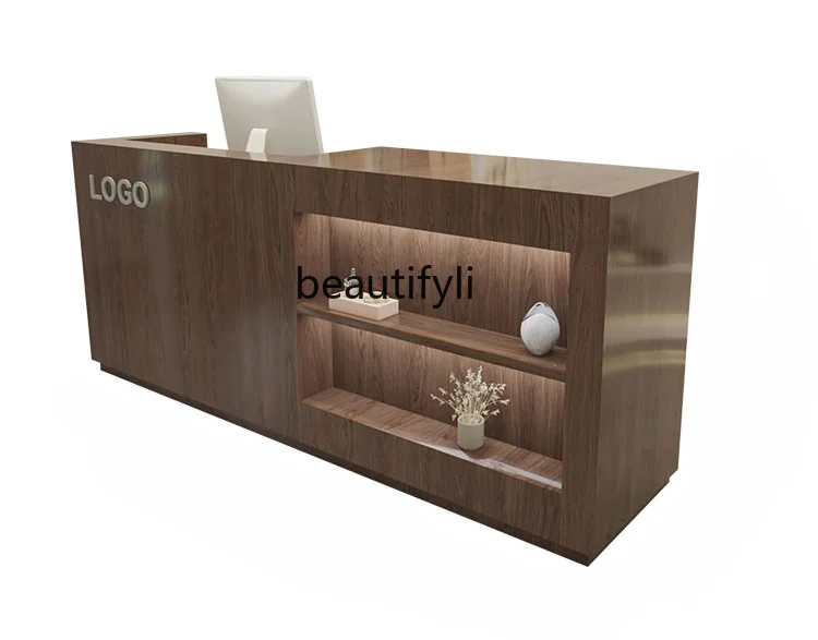 

Cashier Desk Modern Minimalist Clothing Store Cashier Desk Reception Mall Front Desk Beauty Salon Bar Counter Customization