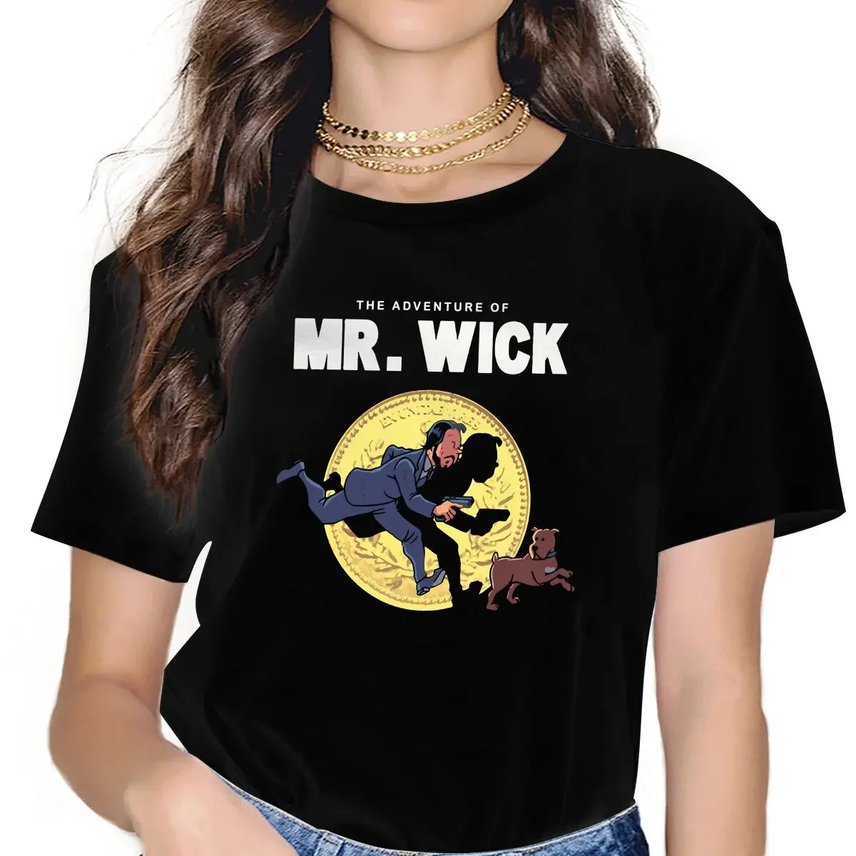 John Wick Movie Run T Shirt Graphic Women\'s Tees Summer Harajuku Crewneck Polyester TShirt