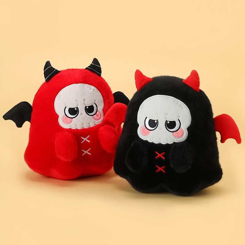 25CM Kawaii Cartoon Anime Skeleton Devil Plush Toy Funny Death Reaper Stuffed Toy Children's Plush Handmade Doll Gift