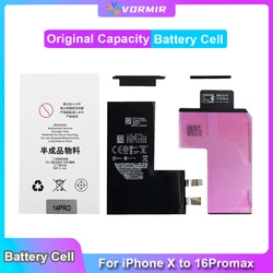 5pcs/Lot Rechargeable Battery Cell No Flex For iPhone X XR XS Max 11 12mini 13 14Plus 15P Max Phone Batteria Replacement Parts