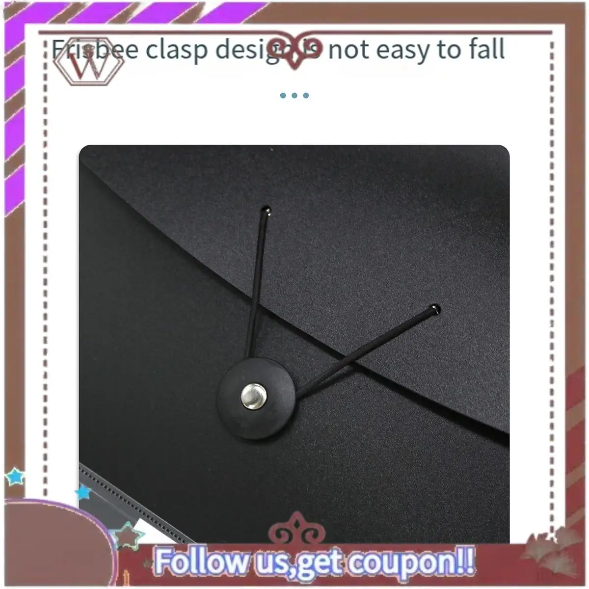 

ABBG-Accordian File Organizer 13 Pocket Expanding File Folder Plastic Expandable File Folder Color Inside Black