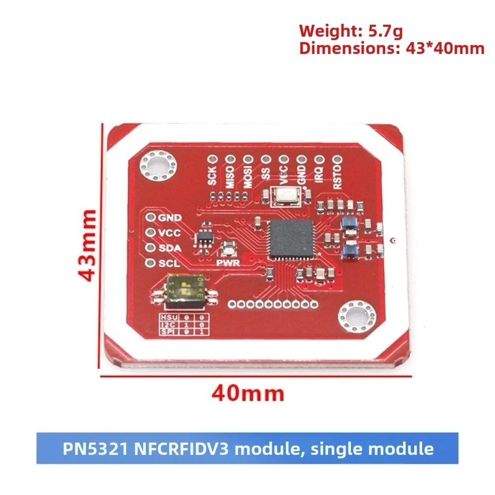 V3 Version NFC RFID Module I2C IIC Interface PCB Antenna IC Card Reader Writer SPI HSU Port S50 Card Support NFC Reader Module