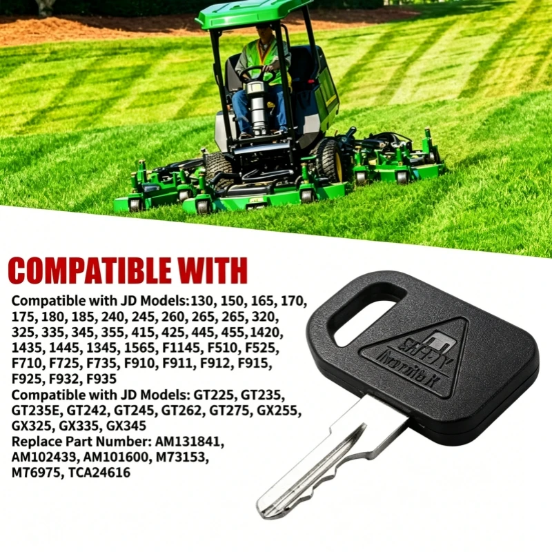 For JDG Ignition Keys AM131841 Compatible with John Deere Tractors Mower 300 400 X400 X700 GT235 GX LX CS CX Gator TS HPX Series