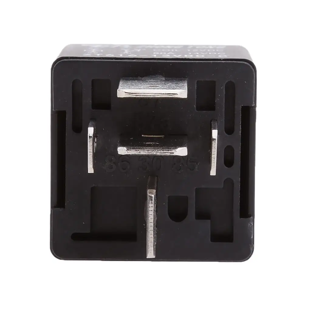 80A 5 Terminal Changeover Relay Black Plastic SPDT for Automotive Safety and Electric Systems