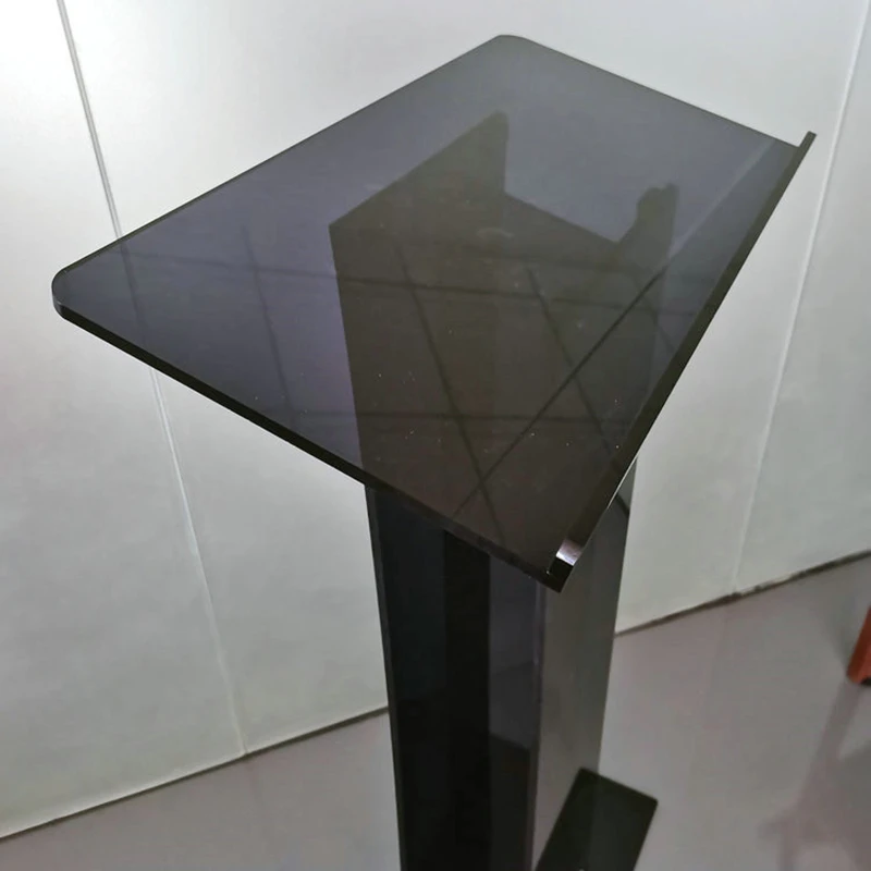 Acrylic plexiglass conference podium podium black acrylic school podium