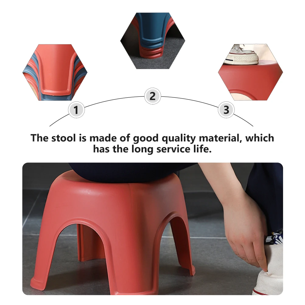 

Anti skid Footstool Small Stool Living Room Bathroom PP Material Long Life Simple Furniture Bar Stool