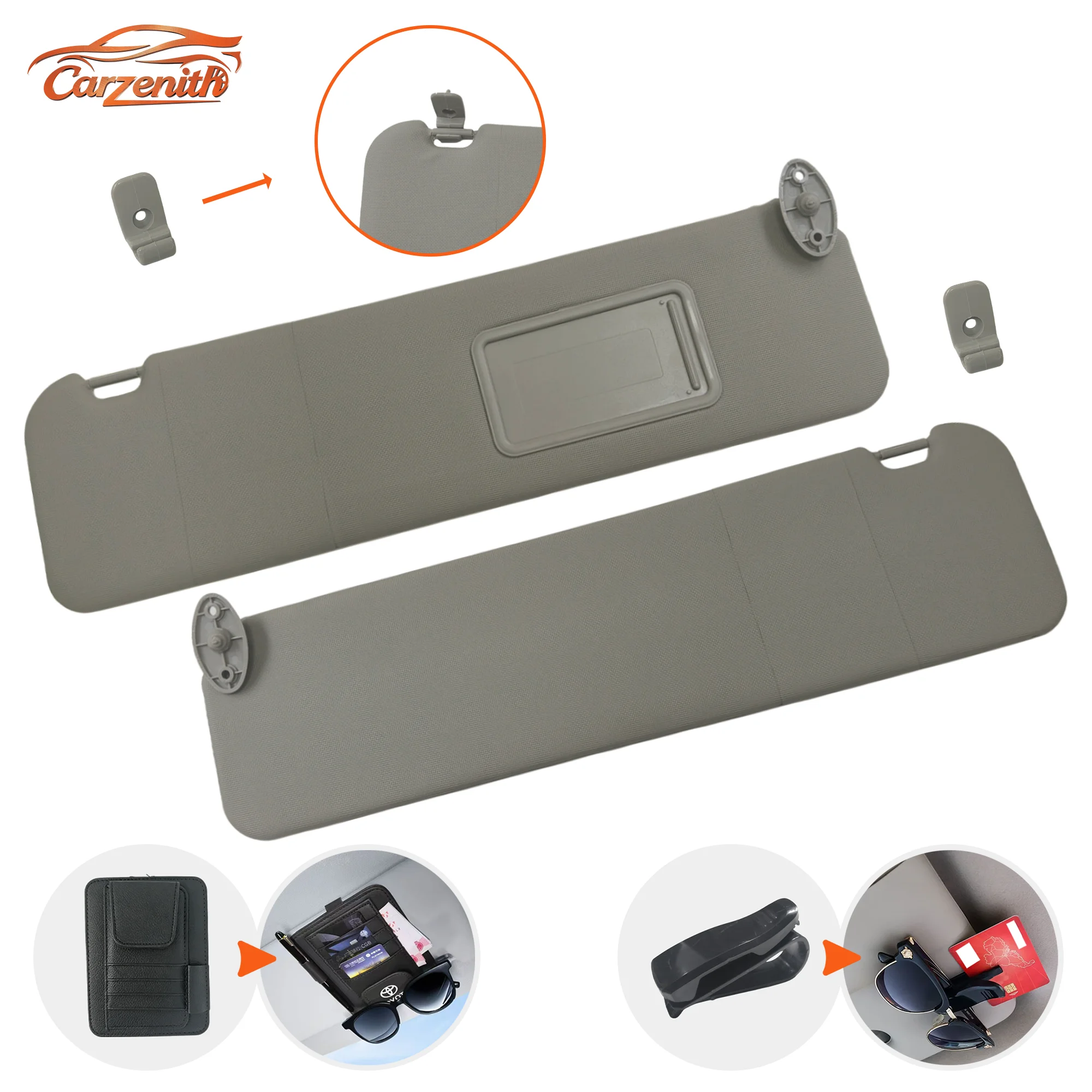 Carzenith Sun Visor For Toyota Hiace V H200 2005 2006 2007 2008 2009 2010 2011 2012 2013 2014 2015 Sunvisor