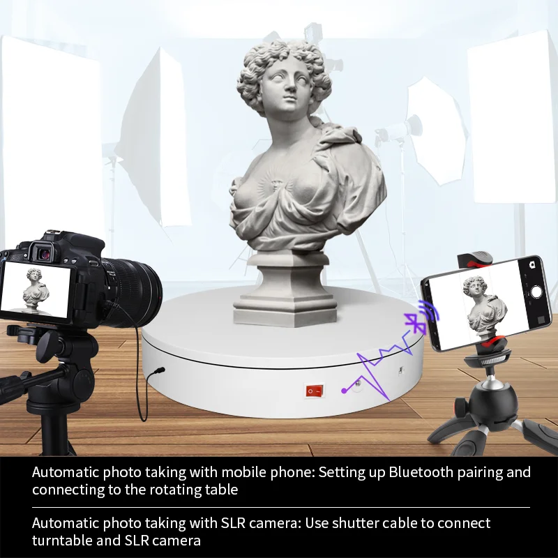 MT320RUWPSL Smart Programmable Turntable 32cm USB WiFi Remote Control Auto Shutter Multi Mode Photography Rotating Platform