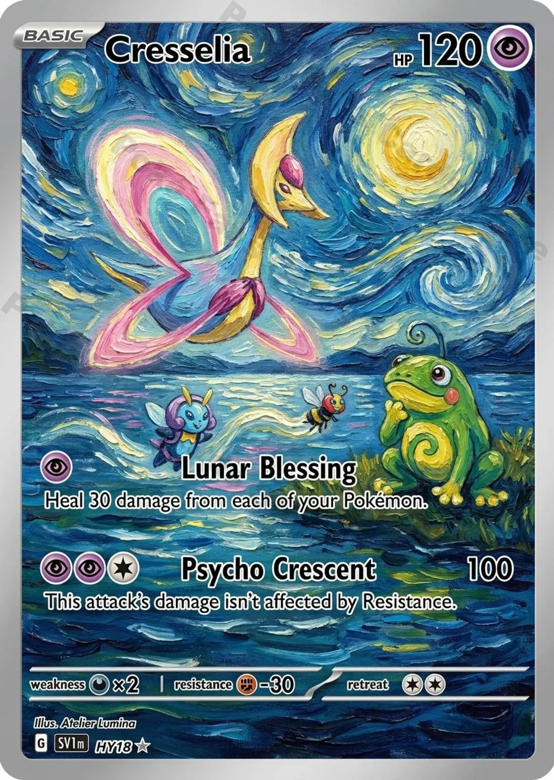 PTCG Cards PTCG Oil Painting Style Cresselia Suicune Slowpoke Magikarp Golduck Collection Cards Rare Cards Set PTCG Gift