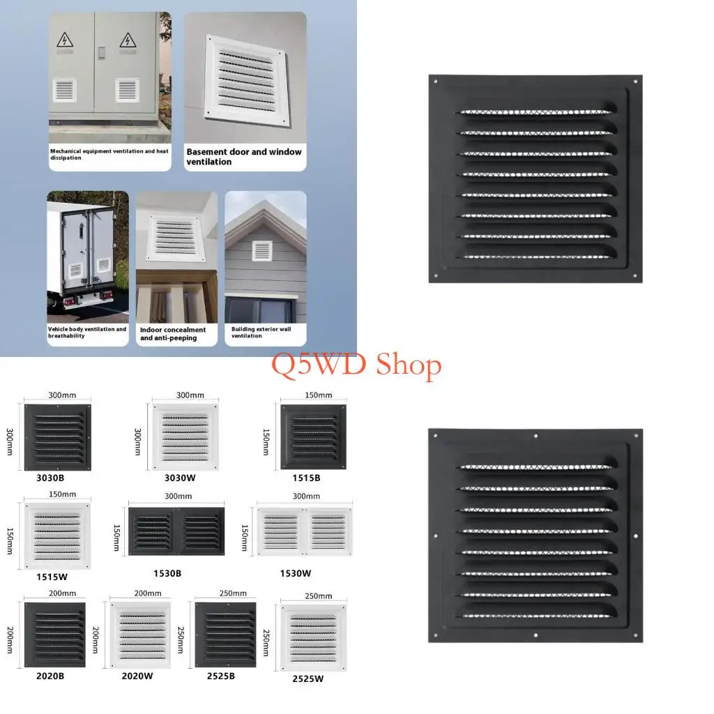

Q5WD Софит из нержавеющей стали Крышка вентиляционного отверстия Решетка с жалюзи Настенное вентиляционное отверстие для потолка
