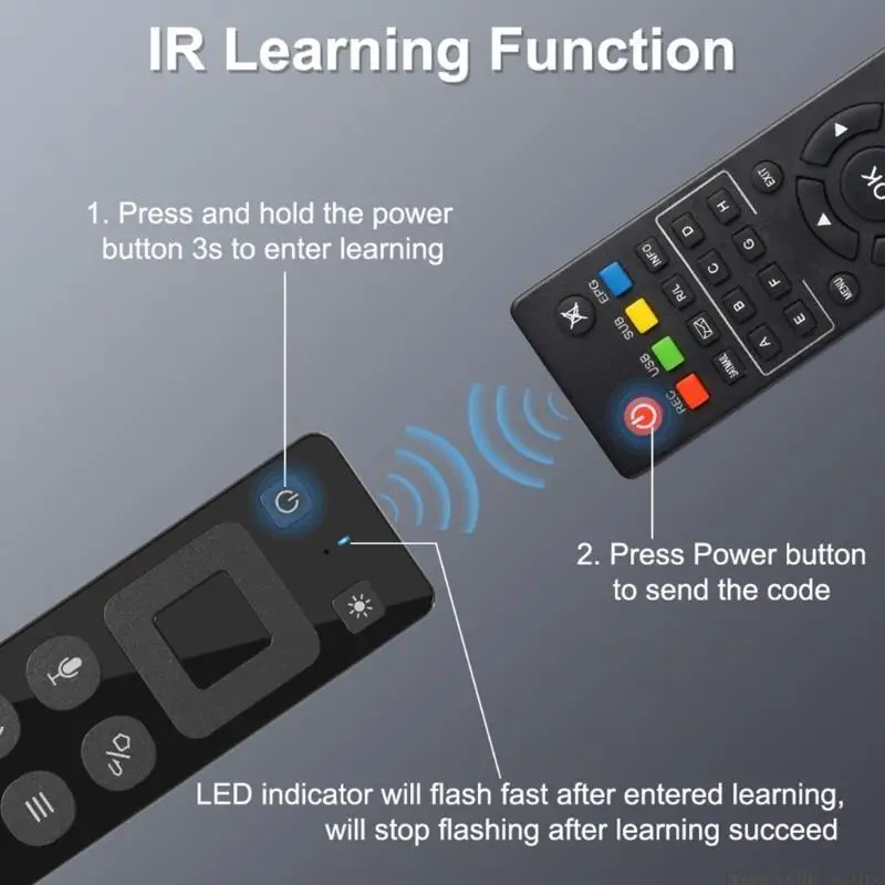 F62C Mini Bluetooth-compatile Wireless Keyboard Remote with Backlit for Fire