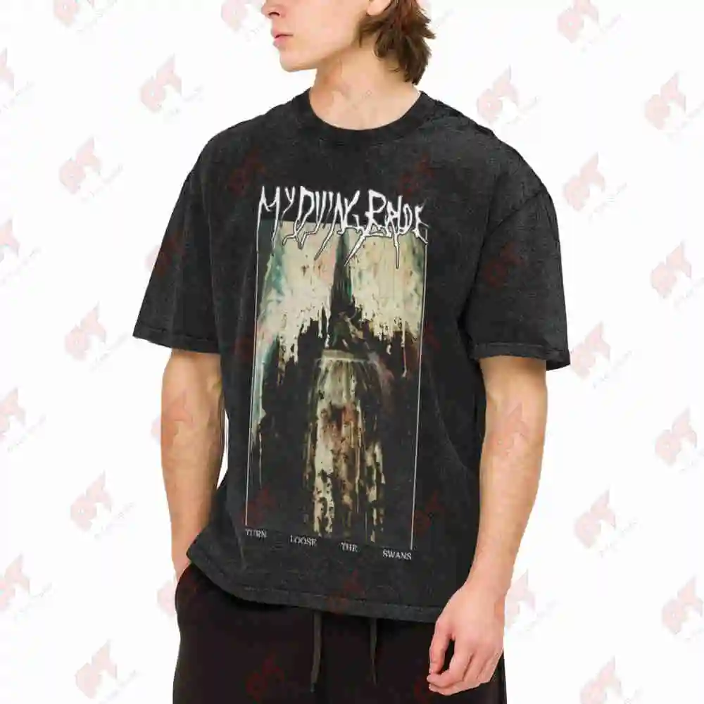 My Dying Bride Turn Loose The Swans Gothic Metal Vintage Washed Tee Pure Cotton T-Shirt