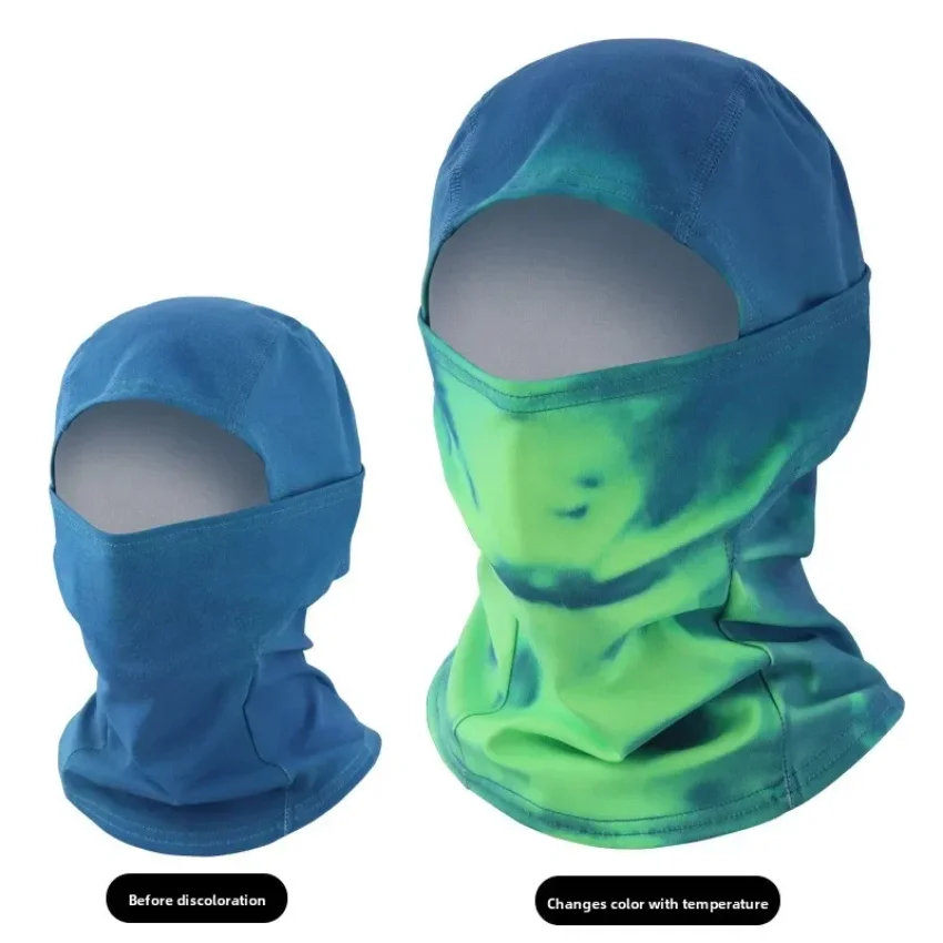 Temperature Sensitive Breathing Color Changing Headgear for Outdoor Cycling Gradient Color Difference Thermal Sensing Face Mask