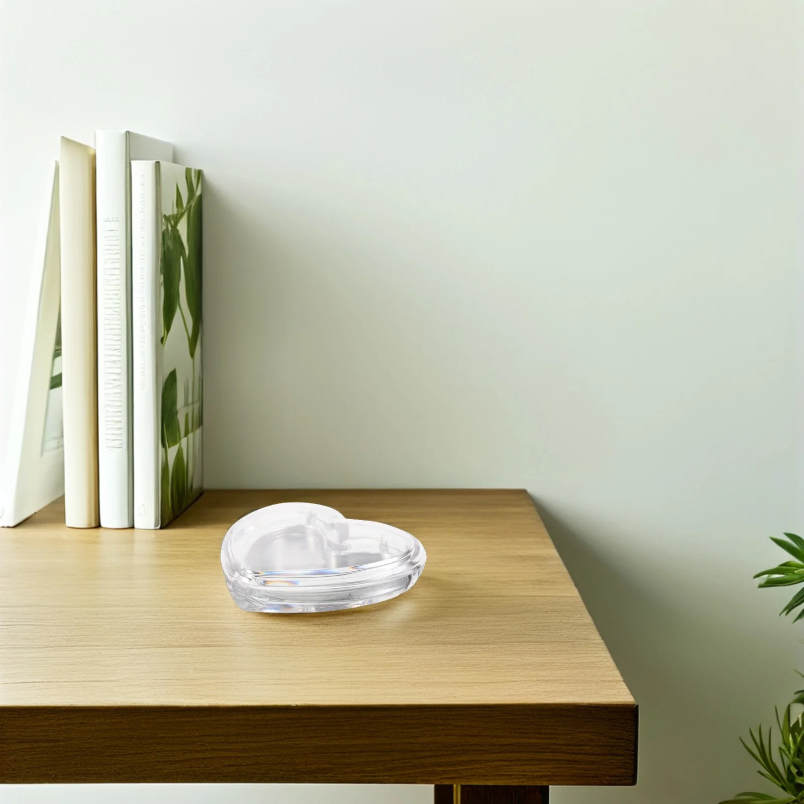 لوحة مكياج على شكل قلب، حاوية شفافة فارغة لبودرة سائبة، خافي عيوب البشرة، صديق للسفر، قابل لإعادة الملء #4