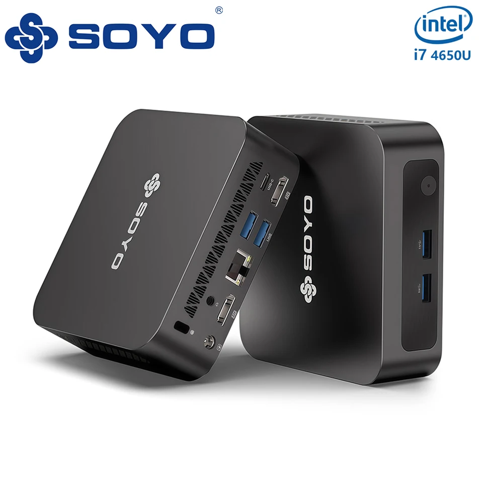 SOYO Mini PC Y5 PLUS Intel I7 4650U CPU with 8GB RAM 128GB M.2 SSD