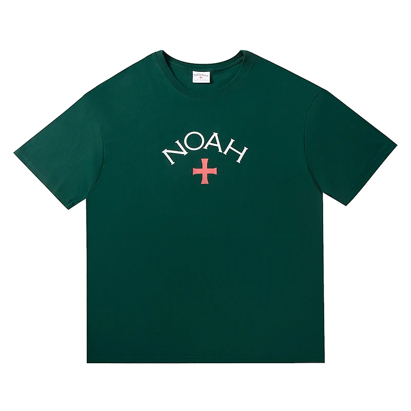 New NOAH Dopamine Collection Tops Cross Printing Summertime Unisex Original Tag High Quality Goods Basics Short Sleeve T-shirt