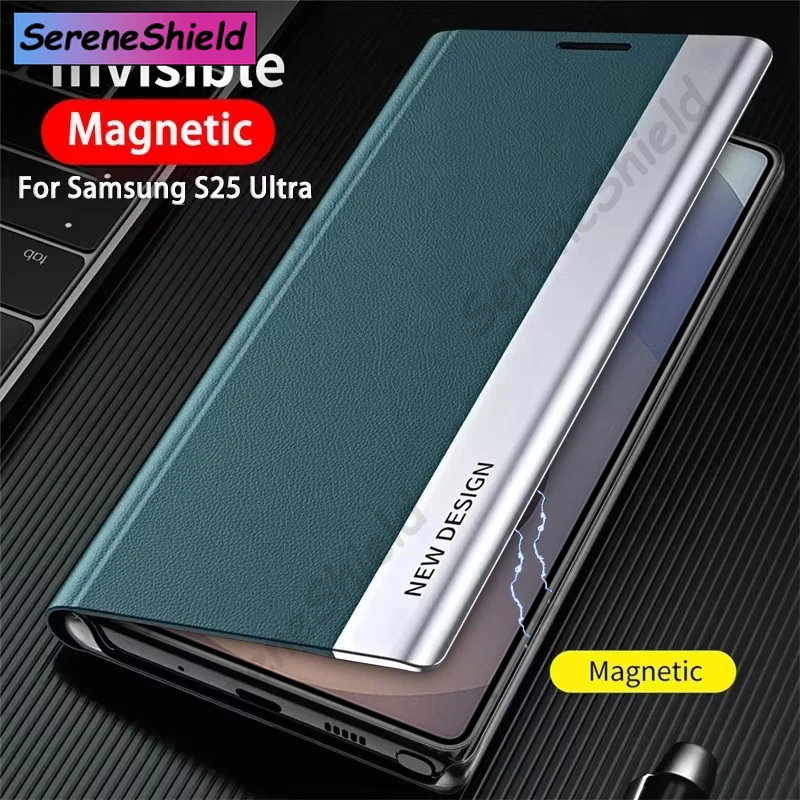 

Luxury Leather Flip Case For Samsung Galaxy S25 S24 S23 S22 S21 S20 Ultra Plus S23 S21 S24 FE Note 20 Ultra 10 Plus Stand Cover