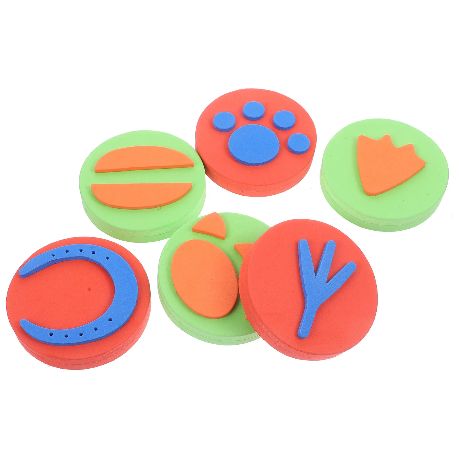

6Pcs Eva Kids Animal Stamps Assorted Patterns Safe Eco Friendly Hand Painting Stamps Classroom Family Craft Drawing Art Tools