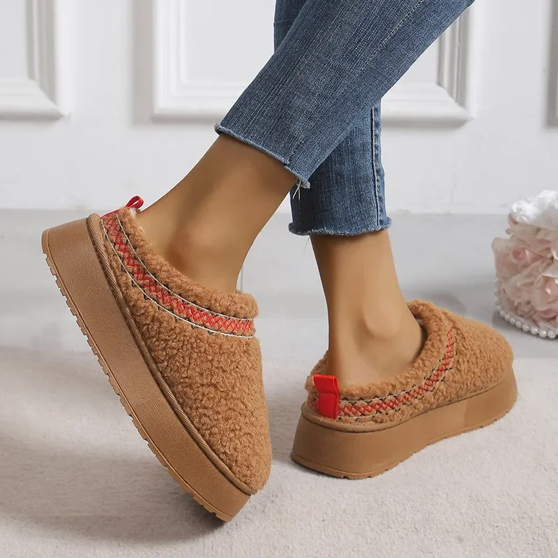 2024 Autumn and Winter Fashion New Women's Comfortable Solid Color Suede Plush Warm Short Snow Boots