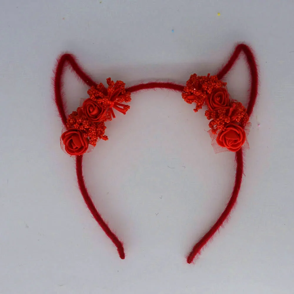 Adult Child Red Blinking Lights Demon Devil Horn Headband Cat Bunny Ear Party Gift Birthday Glow Party Supplies Wedding Festival