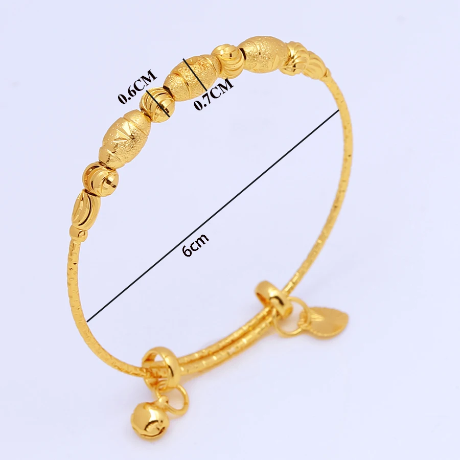 Goldlen Middle East 4 pieces/batch Copper Bracelets Dubai Women\'s Fashion Jewelry Ethiopian Bride Wedding Gift
