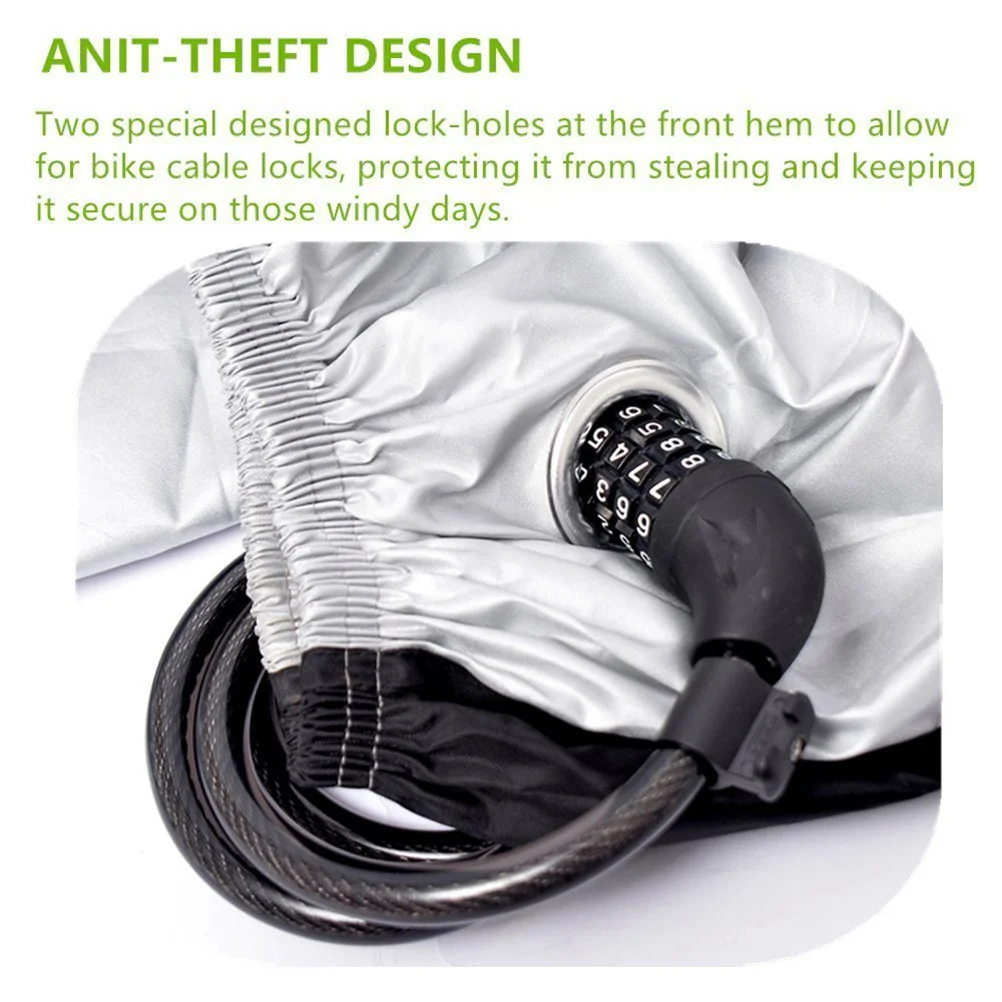 

Waterproof Bike Cover Size S Black Silver For Mountain Road Bicycle Outdoor Protection Uv Rain Cover