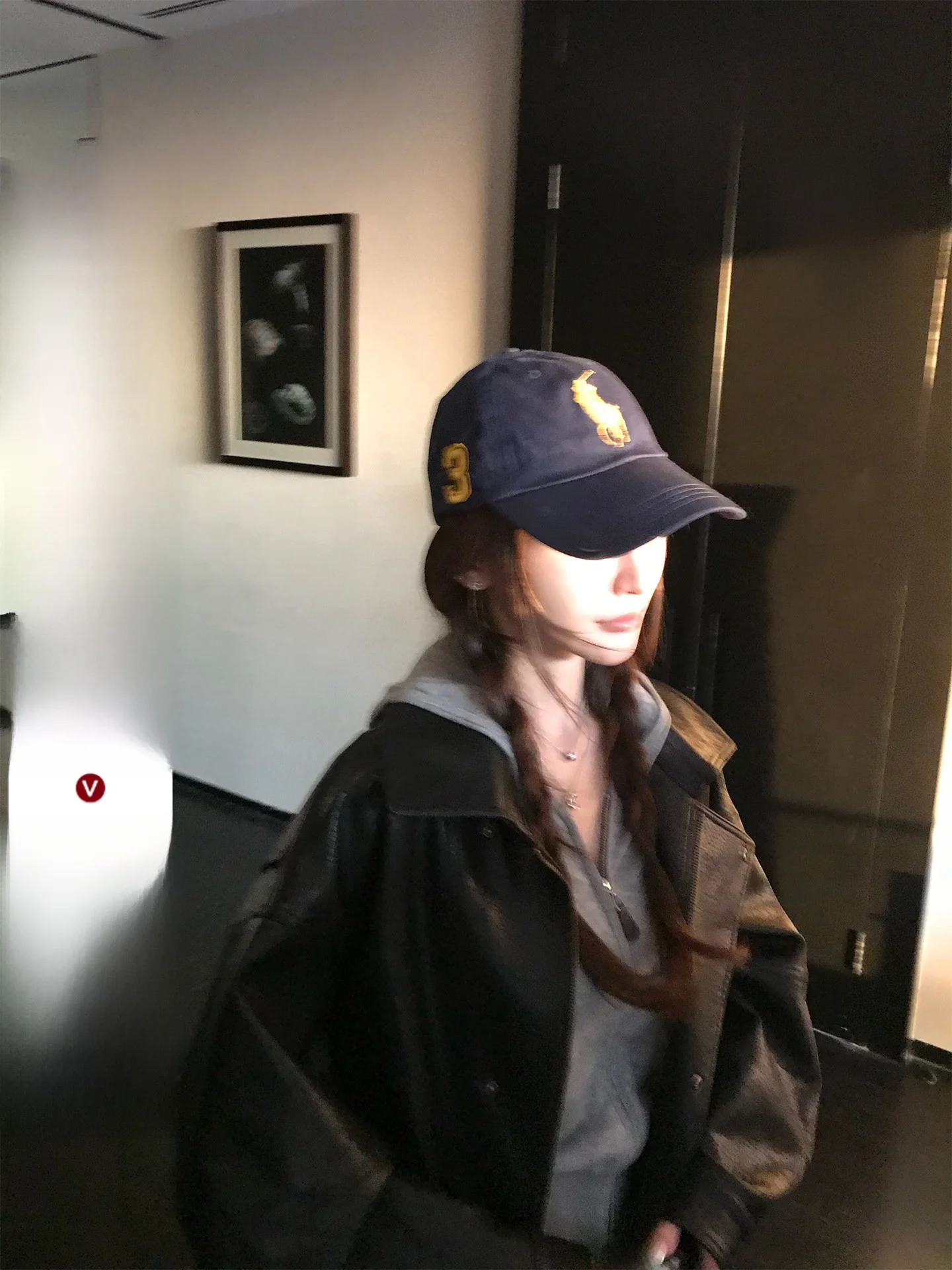 

Skk Store Vintage Light Oil Wax Bubble Leather Jaet Loose Silhouette Retro cy Outerwear Long Sve PU Leather Coat