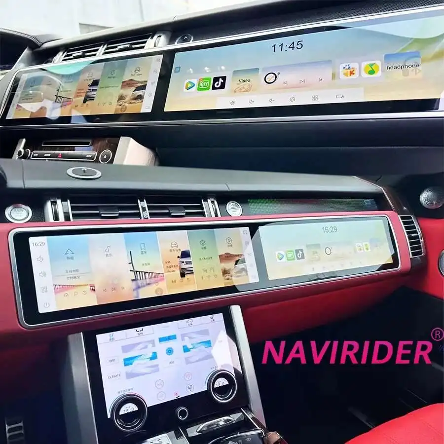 15.5+15.5inch Dual Screen For Land Rover Range Rover Sport L494 2013 2017 Car Android Carplay Multimedia Stereo Navi Carplay HU