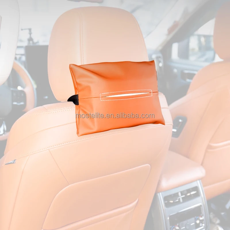 

Convenient Design Leather Back Seat Storage Box Headrest Tissue Holder Box for Haval H9 Accessories 2025
