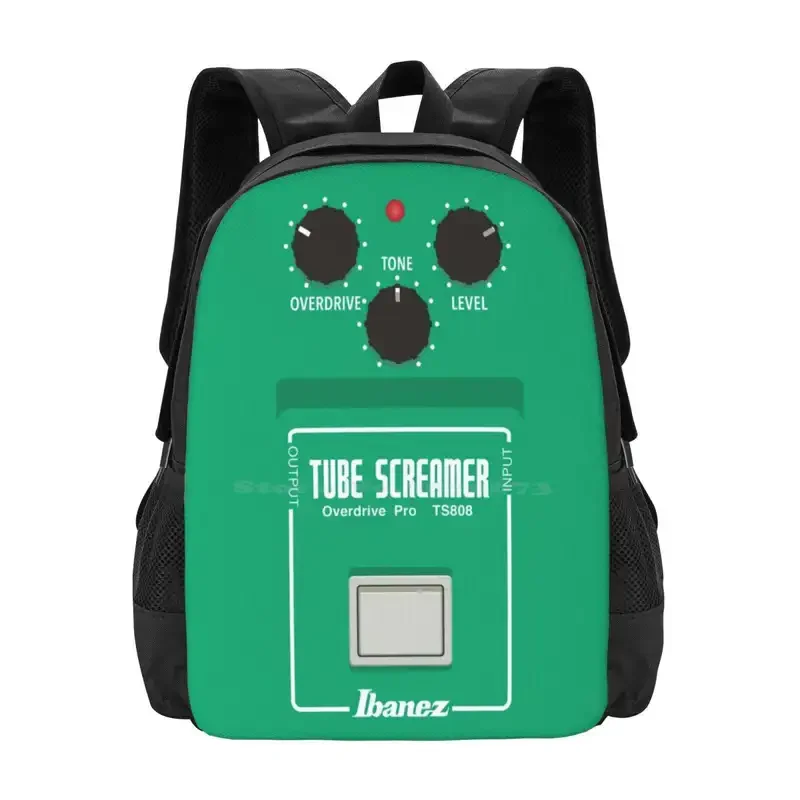 Tube Screamer 3D print design backpack student bag Tube Screamer pedal guitar effect overdrive John Mayer SRV