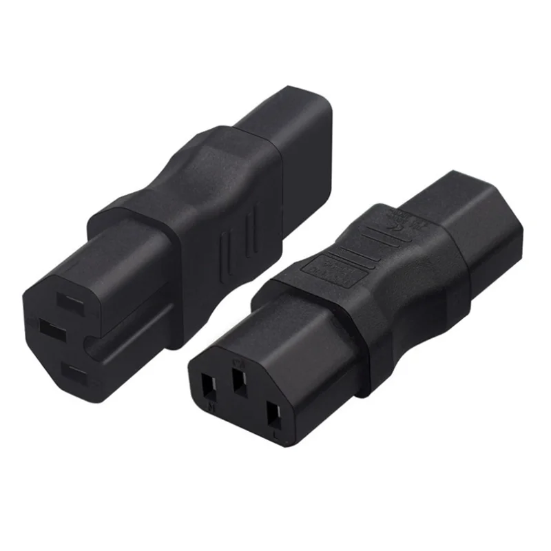 Black IEC C13 Female to C15 Female Power Coupler Adapter 10A 250V Power Extension Connector Plug For Computer PDU UPS Server