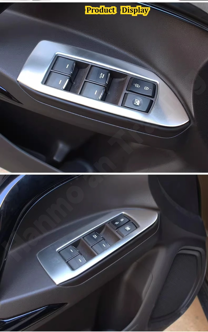 

for GAC Trumpchi GS4 2015~2019 Glass lift decorative frame/door armrest panel sticker/modified stainless steel accessories