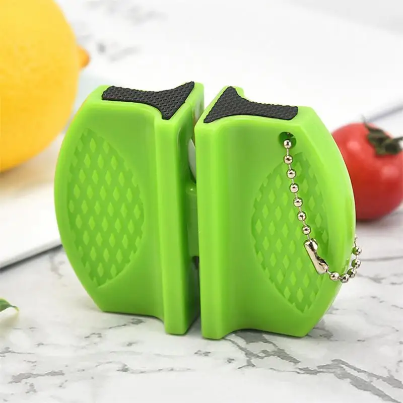 Kitchen Multifunction Four-stage Knife Sharpener Handheld Knife Sharpener Outdoor Camping Household Reusable Knife Accessories