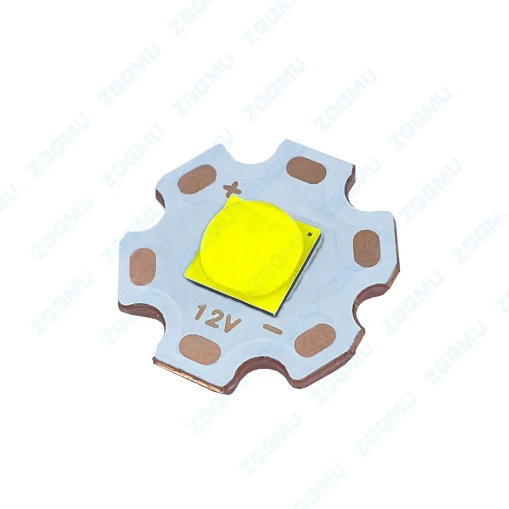 High Power 20W 40W LED Chip 5050 7070 White Warm White 3V 6V 12V with 20MM Copper Base for DIY Flashlight Car Lighting Auto Bulb image 5