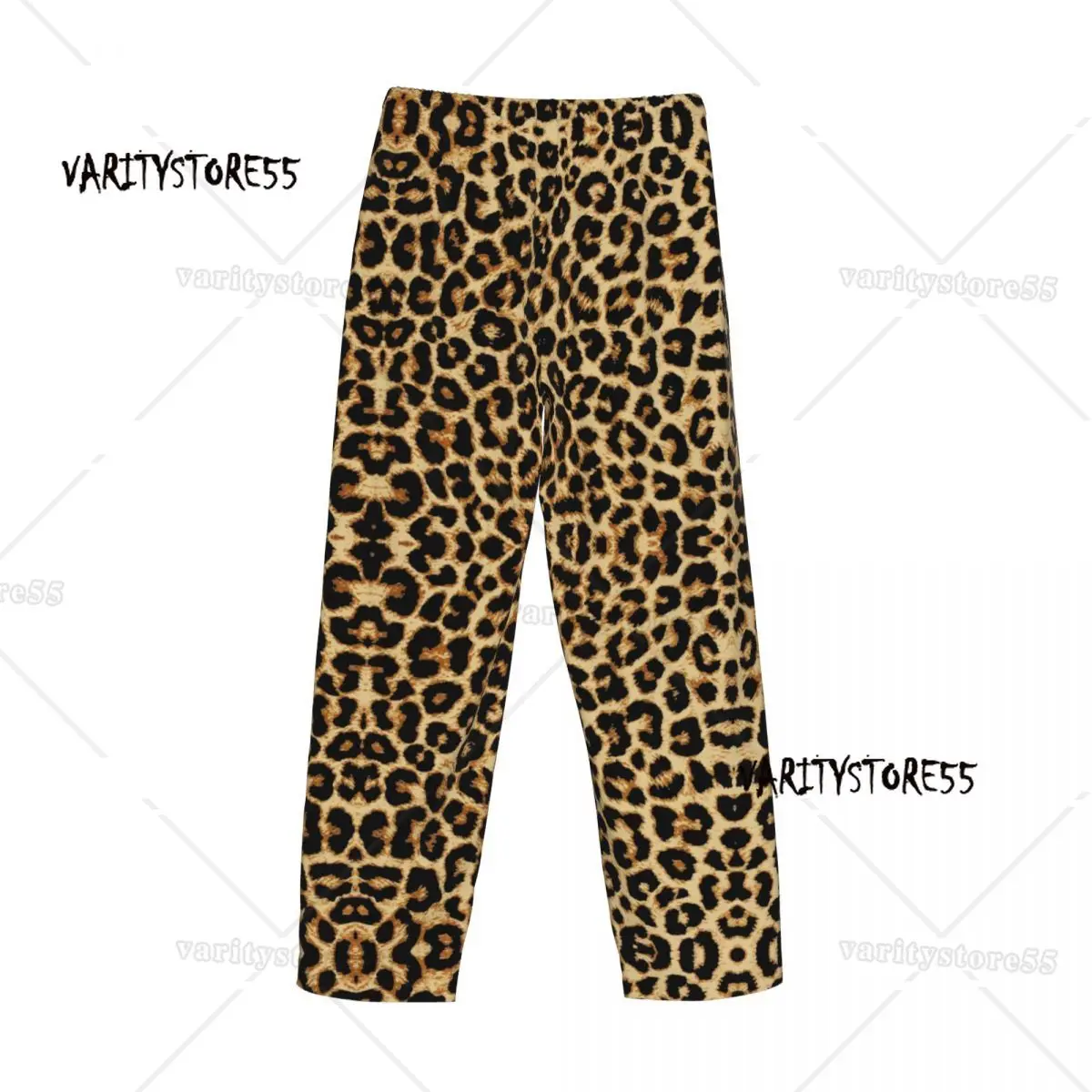 مخصص ليوبارد الفراء الجلد الملمس بنطلون بيجاما الرجال الاستوائية البرية الحيوان ملابس خاصة صالة النوم قيعان تمتد مع جيوب