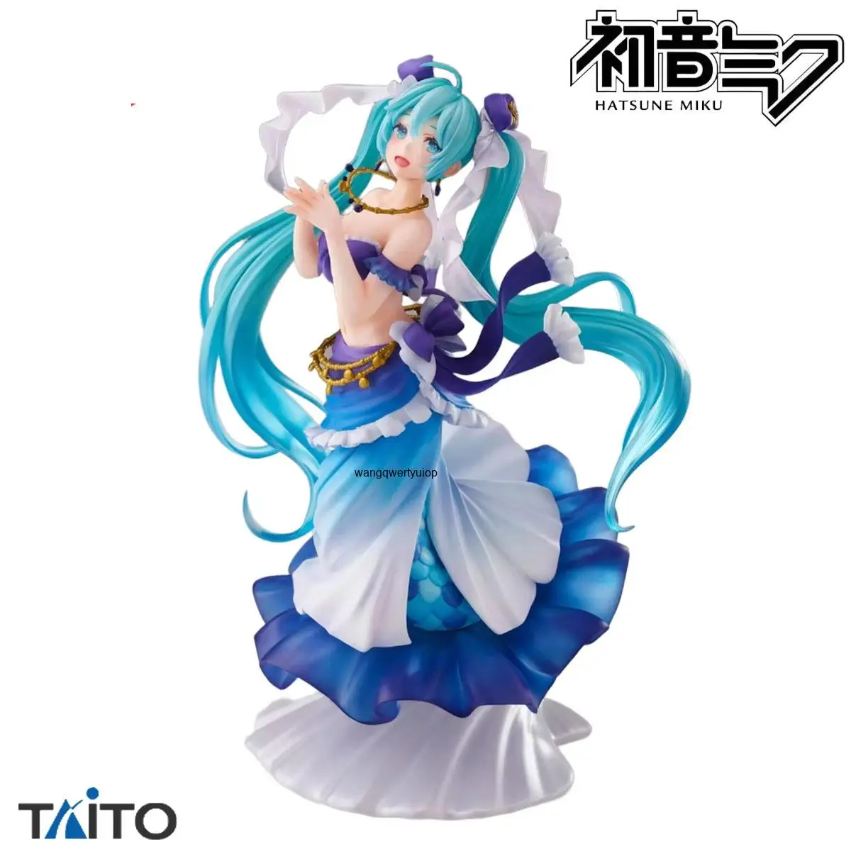 正規品、タイトー製、塗装済み、アーティストマスターピース、ボーカロイド、初音ミク、人魚ver。-高さ230mmのフィギュアコレクション