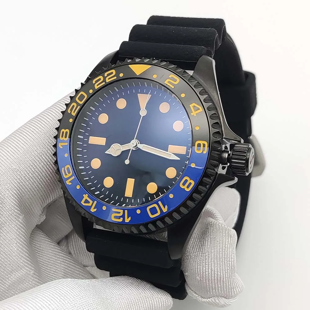 NH35 Best Seller Men's Luxury Automatic Watch, Sapphire Crystal 100M Waterproof Exhibition Back Rubber Strap, Business Watch