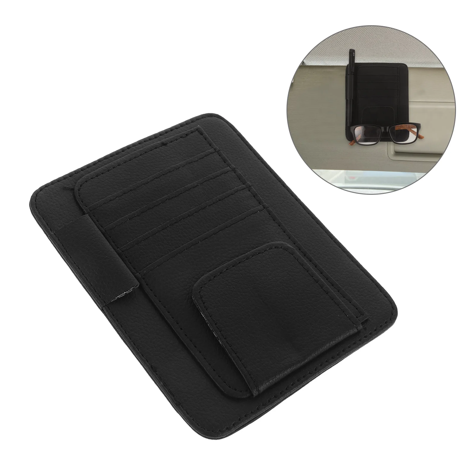 

Visor ganizer Clip Sunglass Clips Storage Case Driving License Holder Vehicle Accessories Compact Lightweight Scratch
