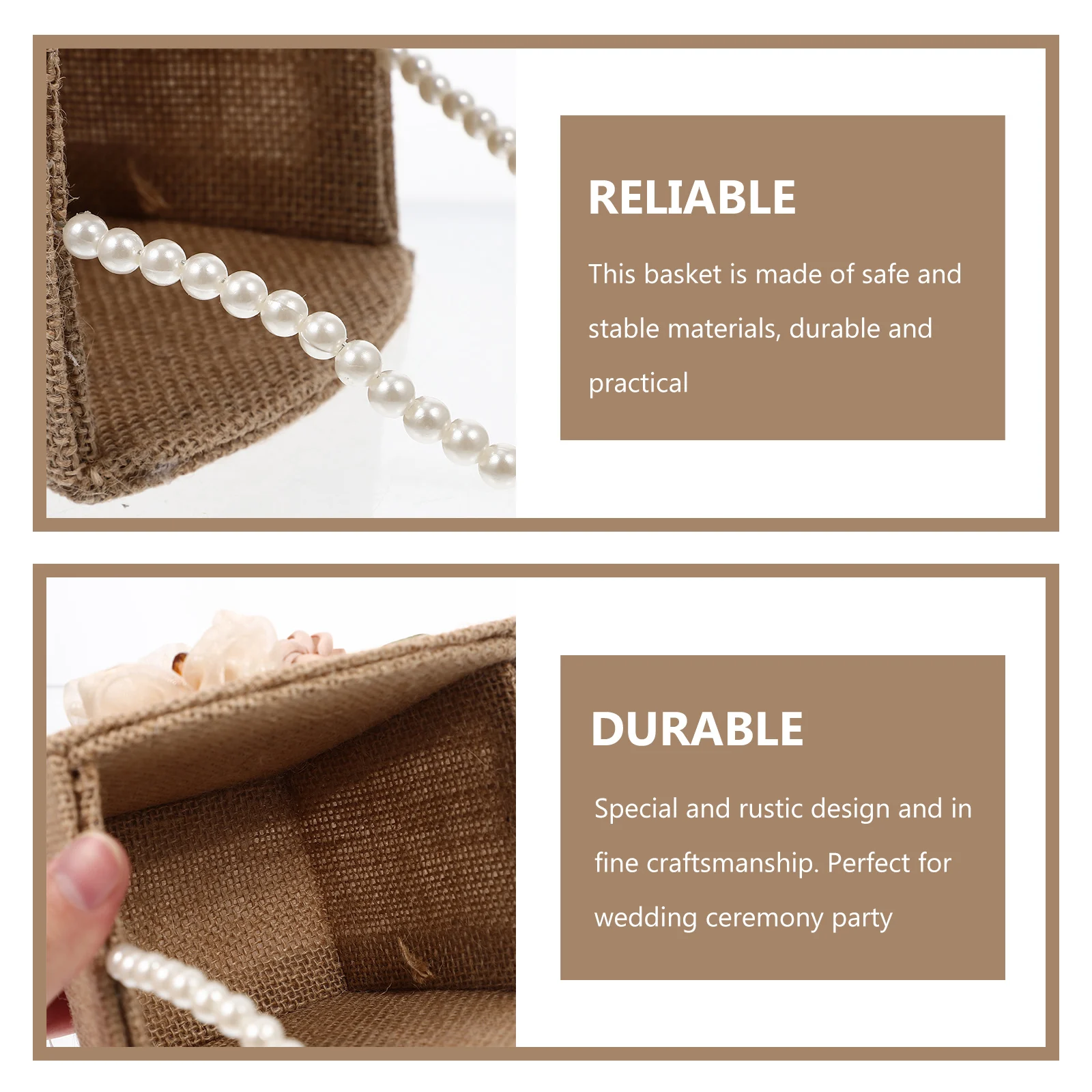 

Wedding Flower Basket Rustic Elegant Bride Wicker Rattan Girl Delicate Handheld Storage Container Home Decor Gift