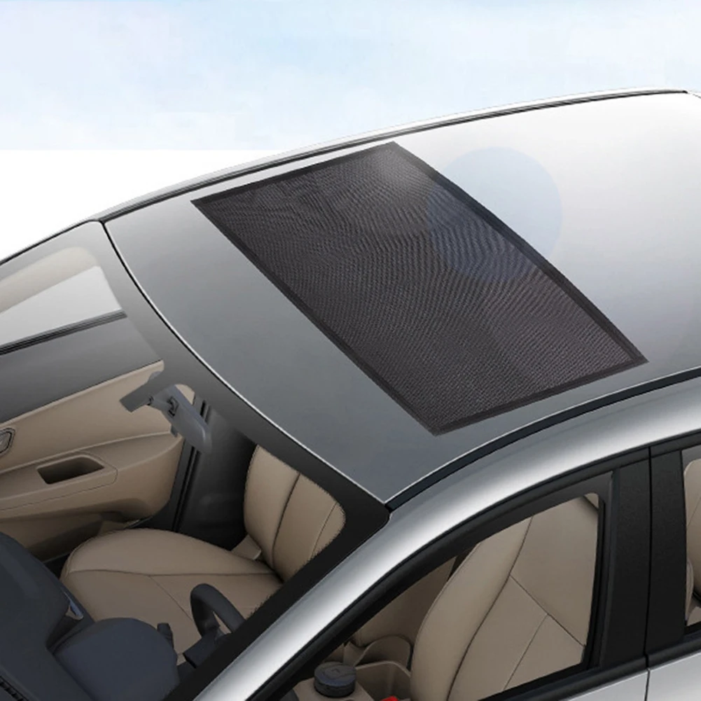Breathable Mesh Car Sunroof Sunshade Net with Magnetic Installation for Protection Heat Insulation and Glare Reduction