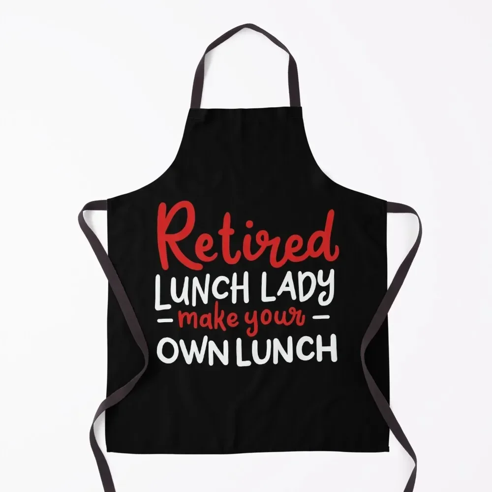 

Retired Lunch Lady Apron Women's For Man Kitchens For Men with pockets Apron