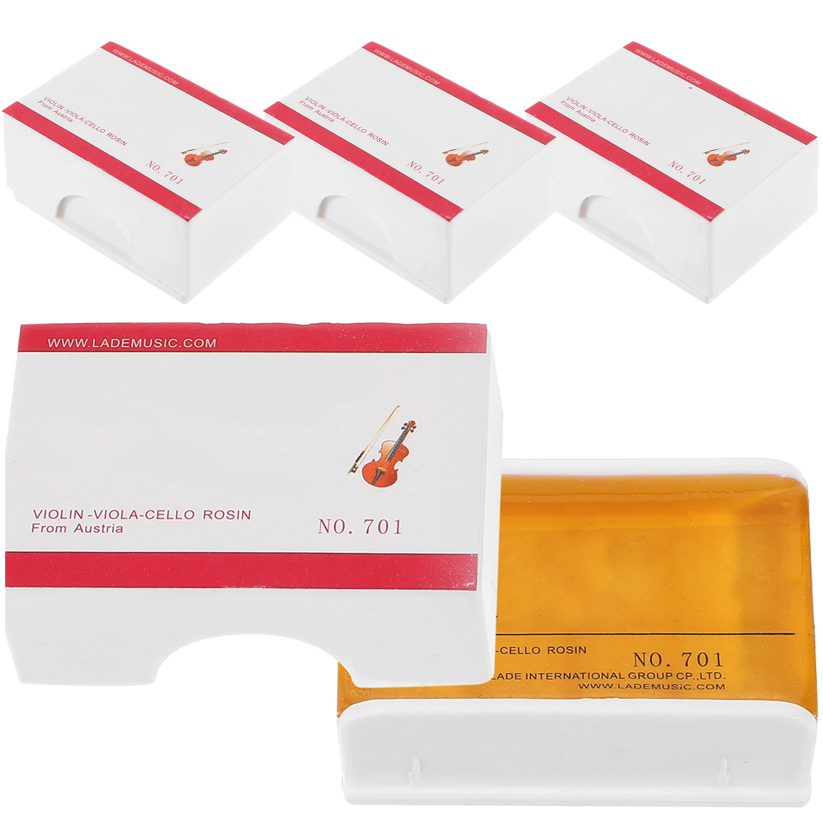 

Violin Rosin 4 Pcs Set for Musical Instruments Erhu Accessories Viola Maintenance Tools Portable Resin for Clear Tone