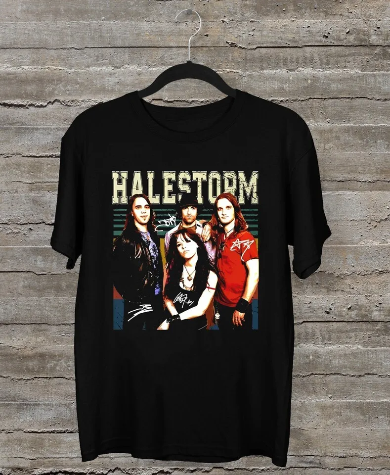 

Футболка с рисунком Halestorm Band Черная футболка Halestorm в подарок для фанатов AM196