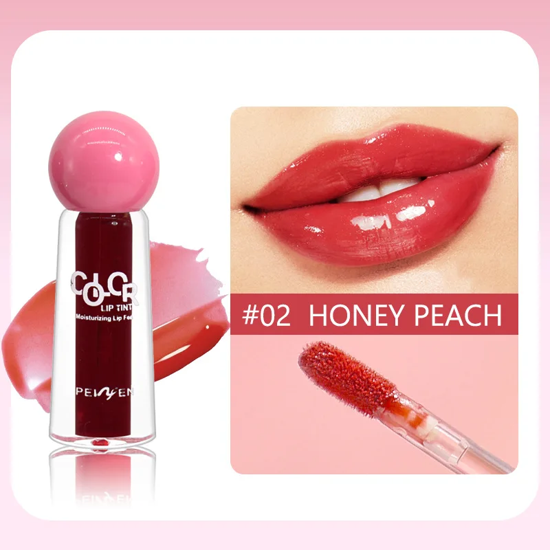 El brillo de labios es un brillo de labios hidratante y duradero, resistente al agua y hidratante, un lápiz labial antiadherente, creación de maquillaje de labios.