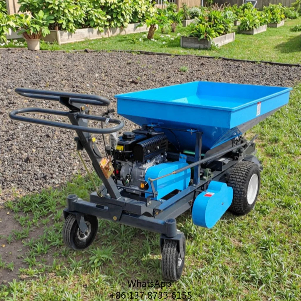 Orchard Large Area Rotating Fertilizer Spreader Self-propelled Compost Spreader Double Disc Lawn Spreader